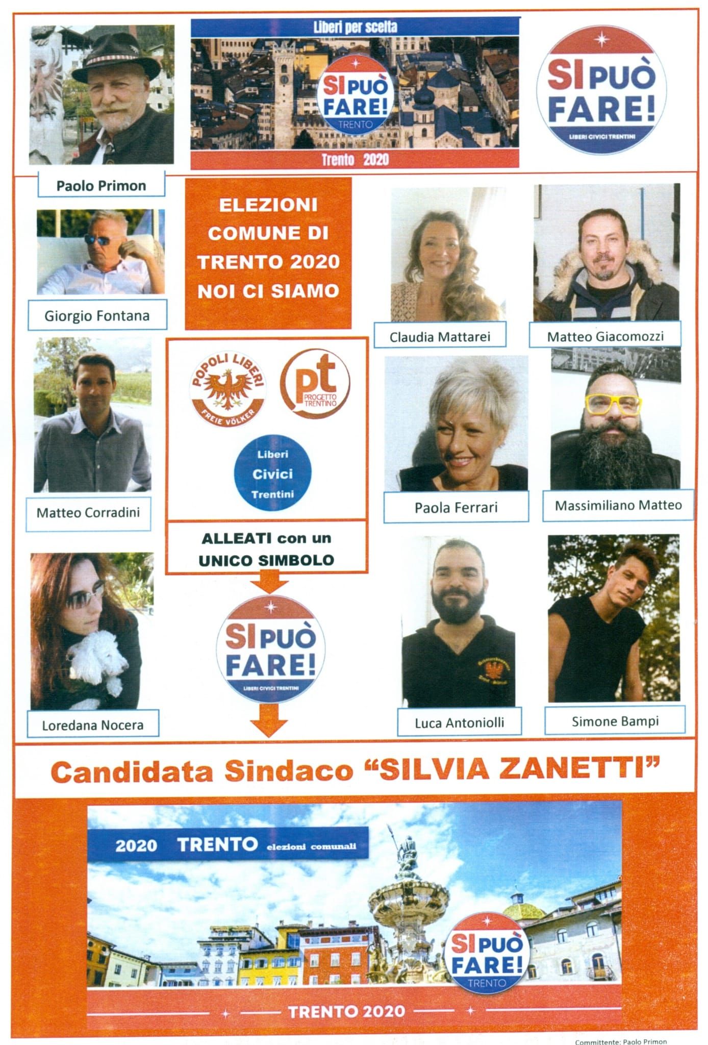 I candidati di Popoli Liberi con Si può fare